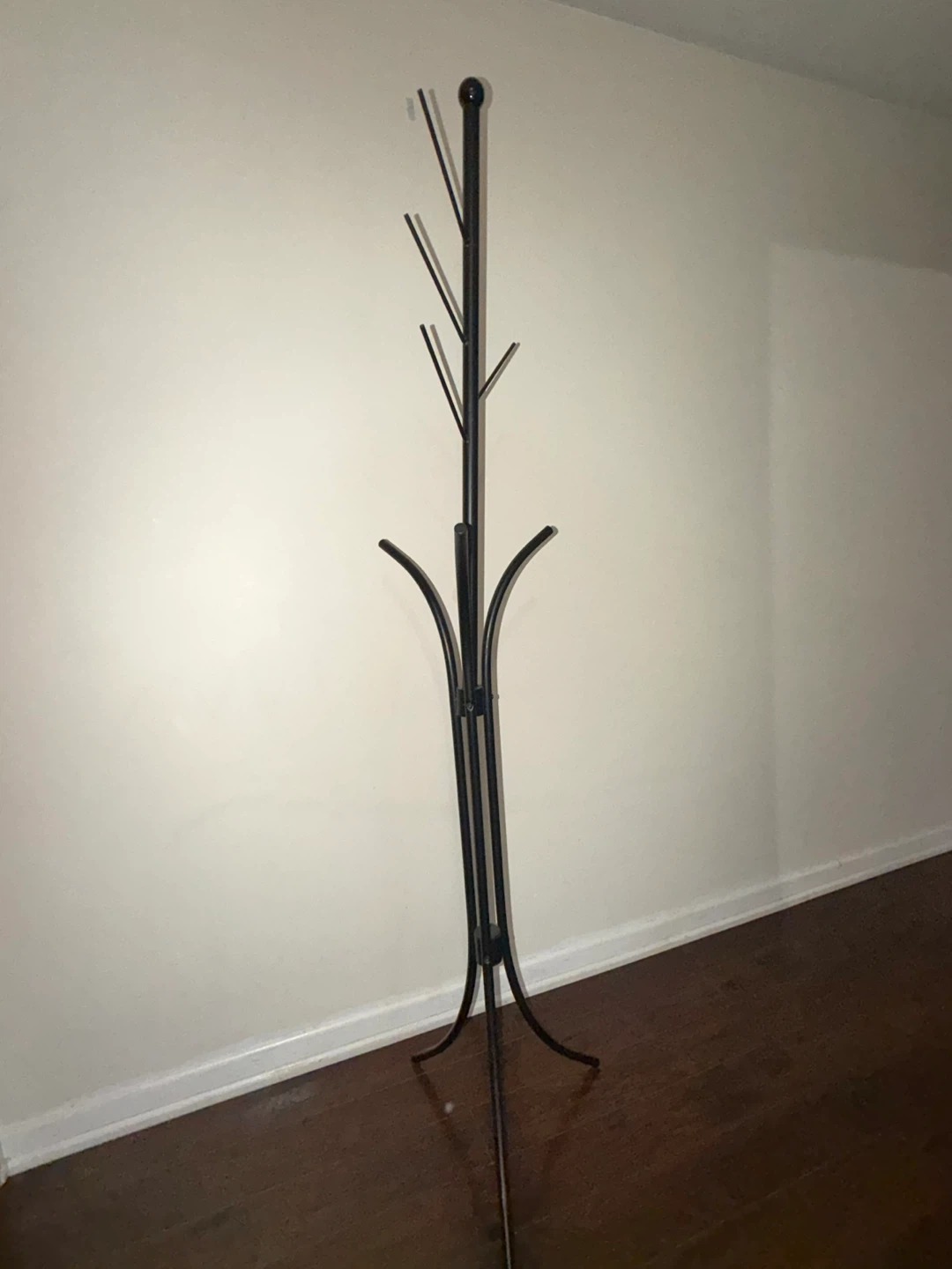 Lightweight Black Metal Coat Rack