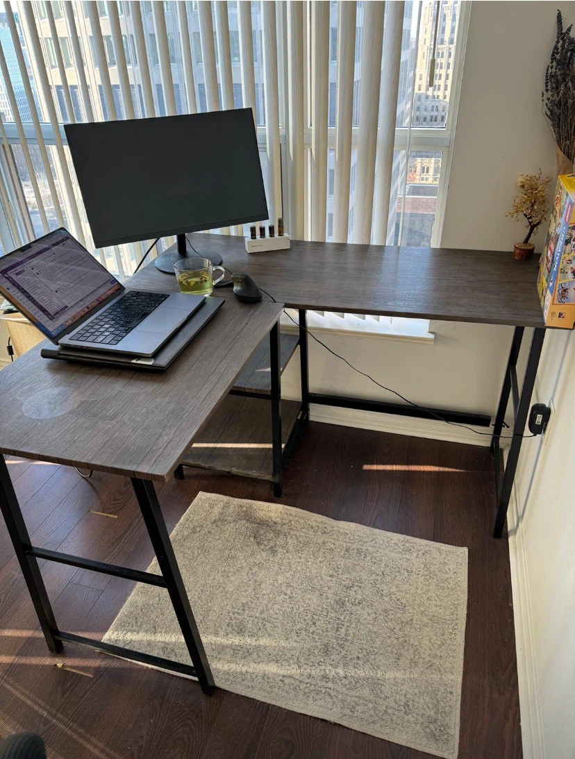 L-Shaped Corner Computer Desk