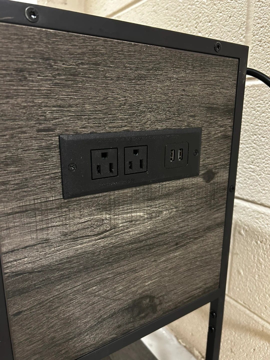 SALE Gray Wood Nightstand with Built-in Charging Station - photo 2