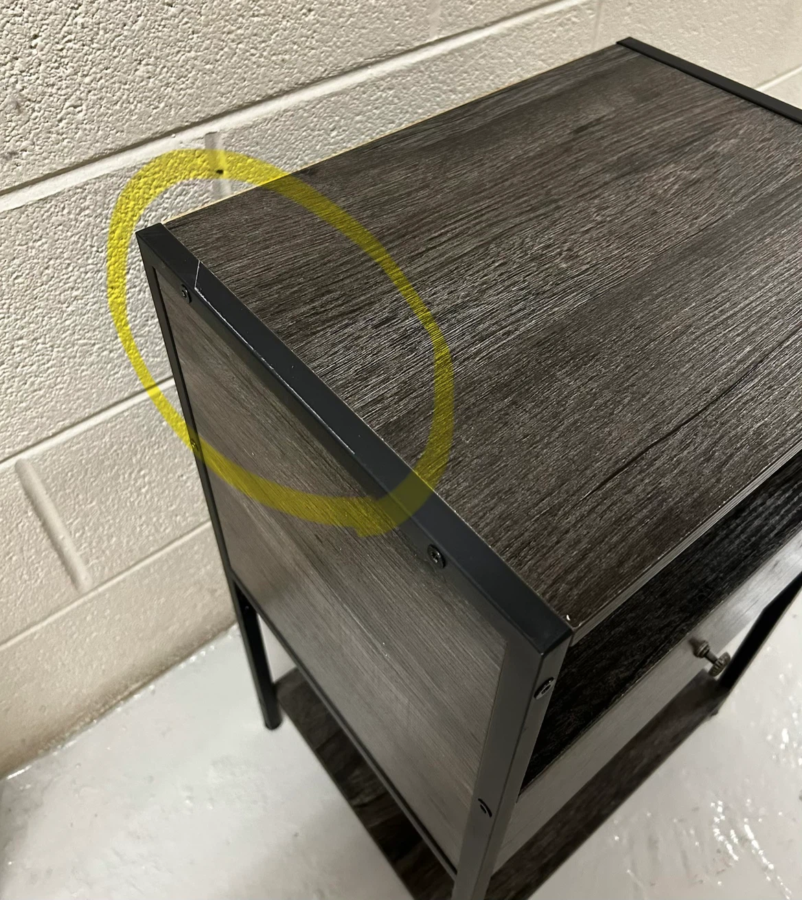 SALE Gray Wood Nightstand with Built-in Charging Station - photo 4