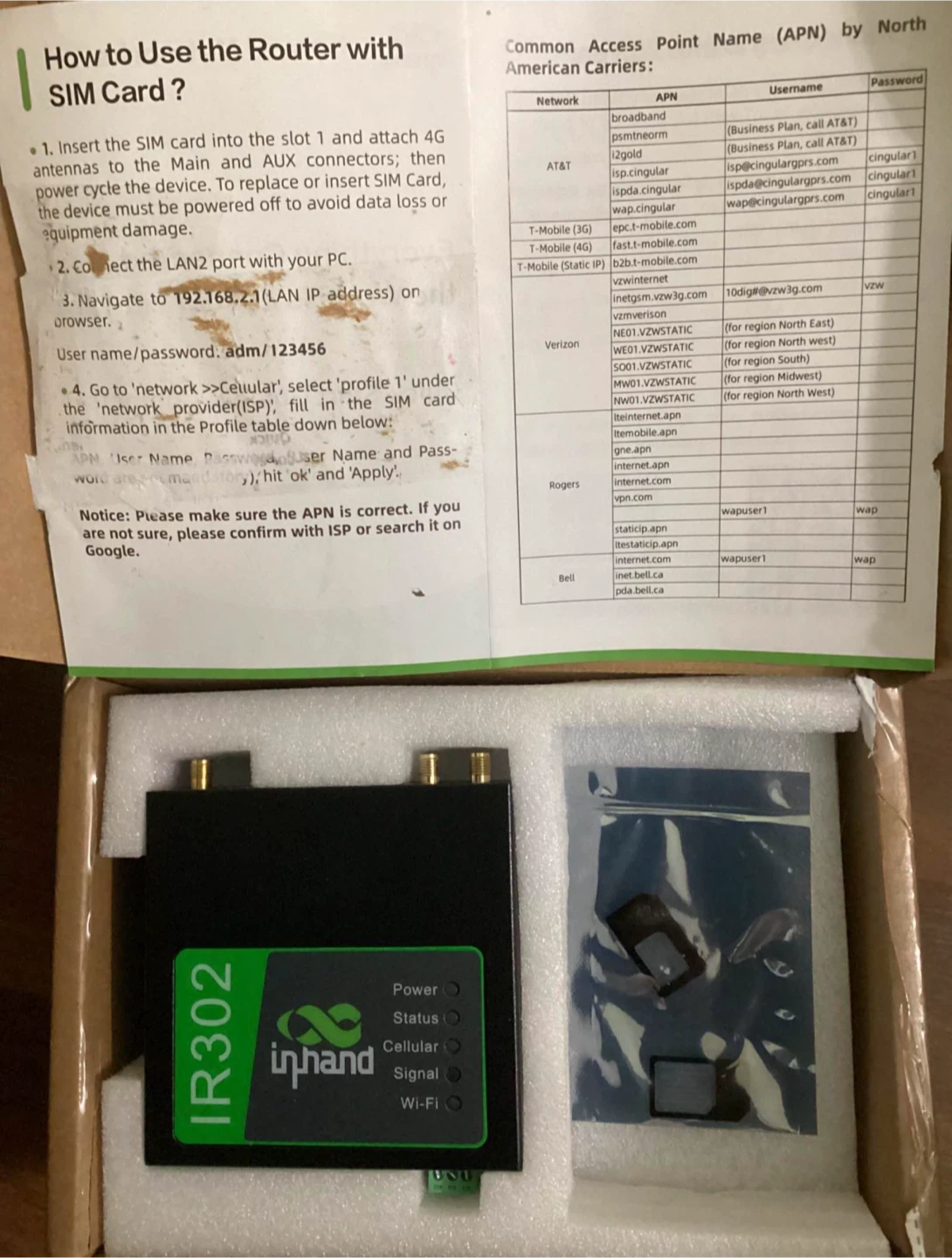 InHand IR302 Industrial Cellular Router - photo 2