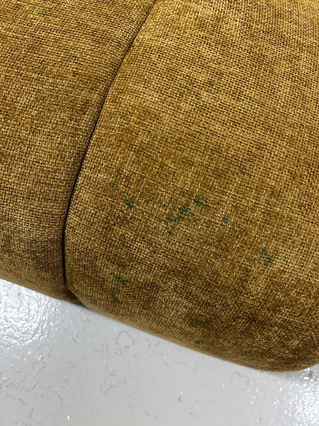 SALE Mustard Yellow Fabric Ottoman - photo 3