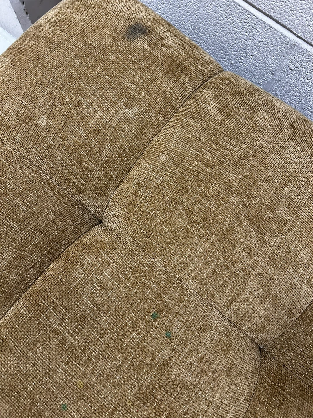 SALE Mustard Yellow Fabric Ottoman - photo 4