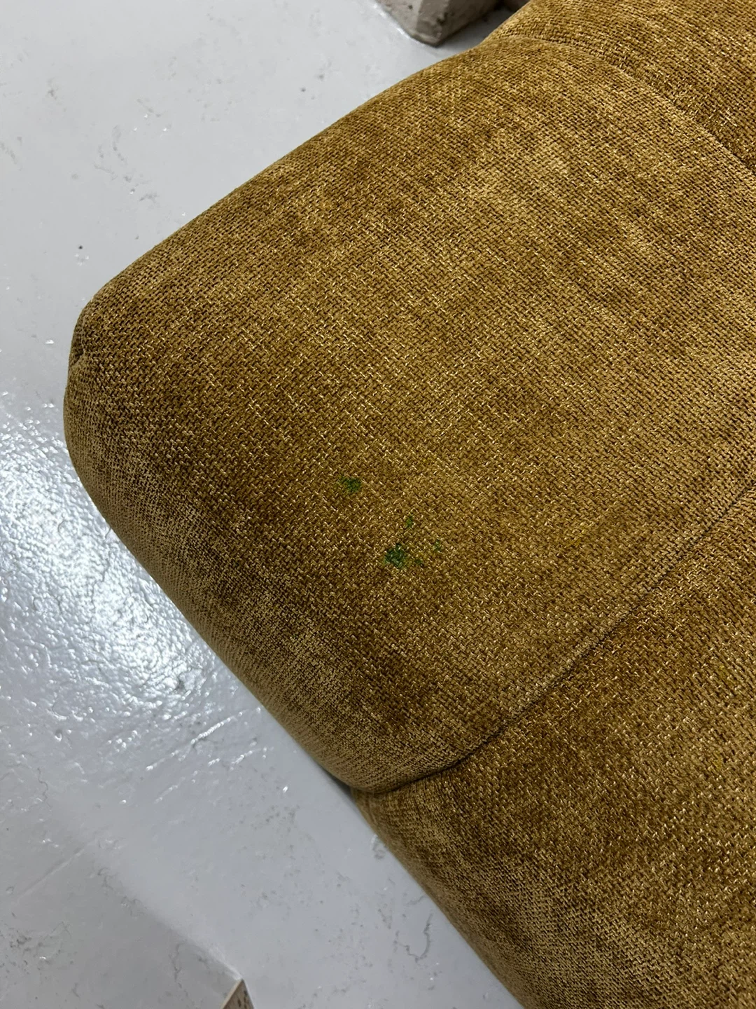 SALE Mustard Yellow Fabric Ottoman - photo 5