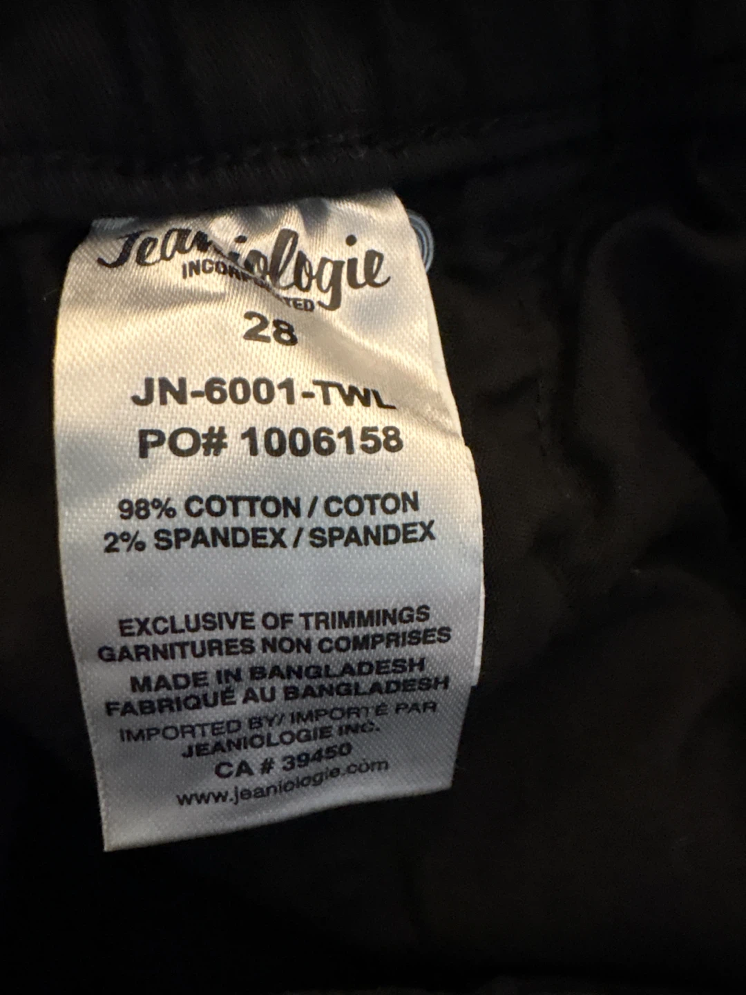 Jeaniologie Black Joggers Size 28 - photo 3