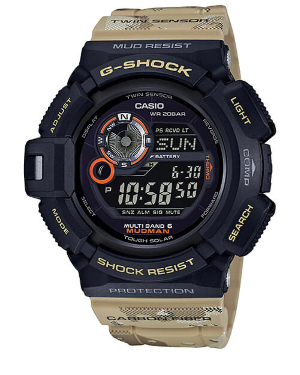 Casio G-Shock Mudman Watch Limited Edition solar charge