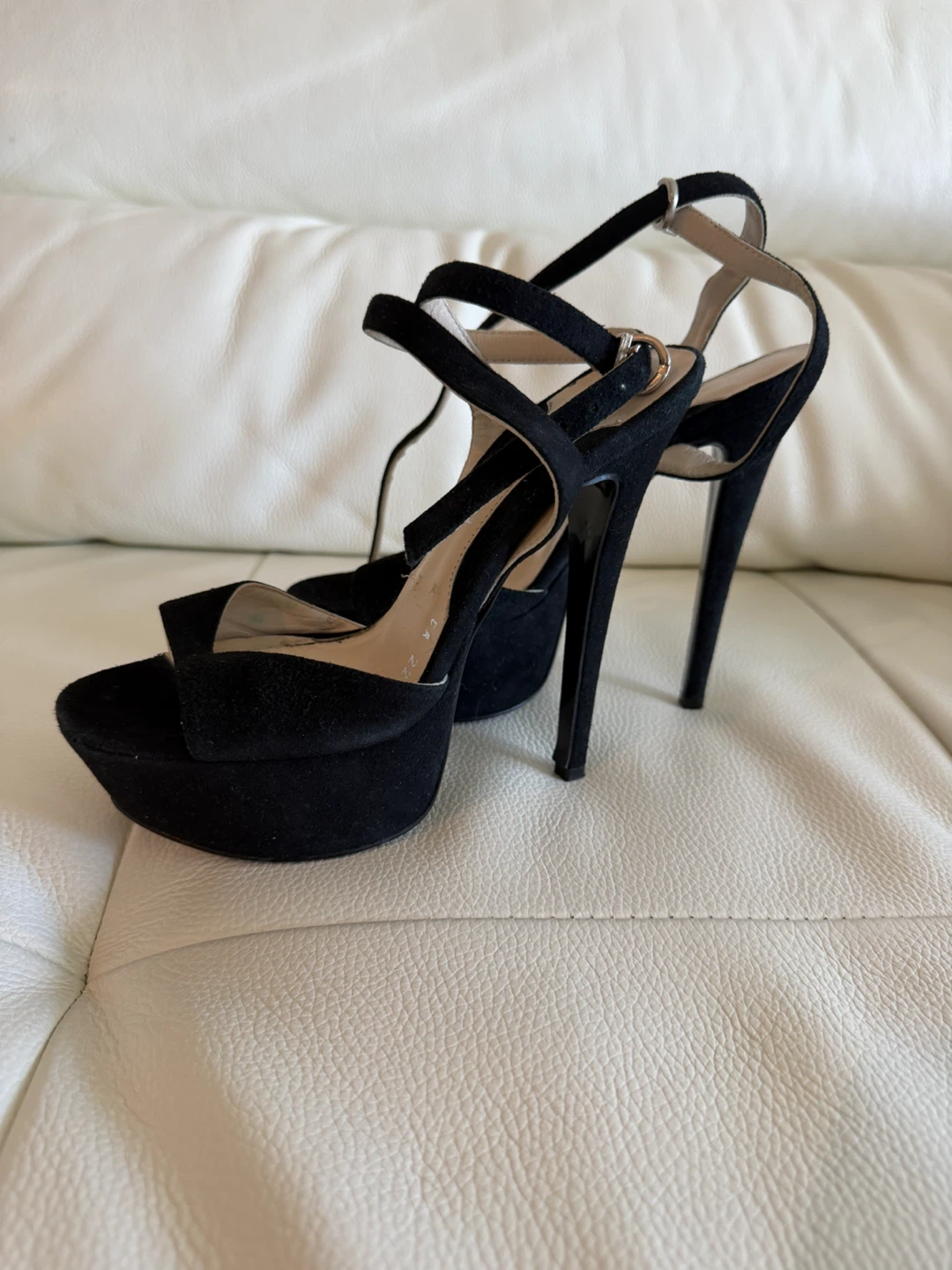 Black Suede Platform Heels - photo 3
