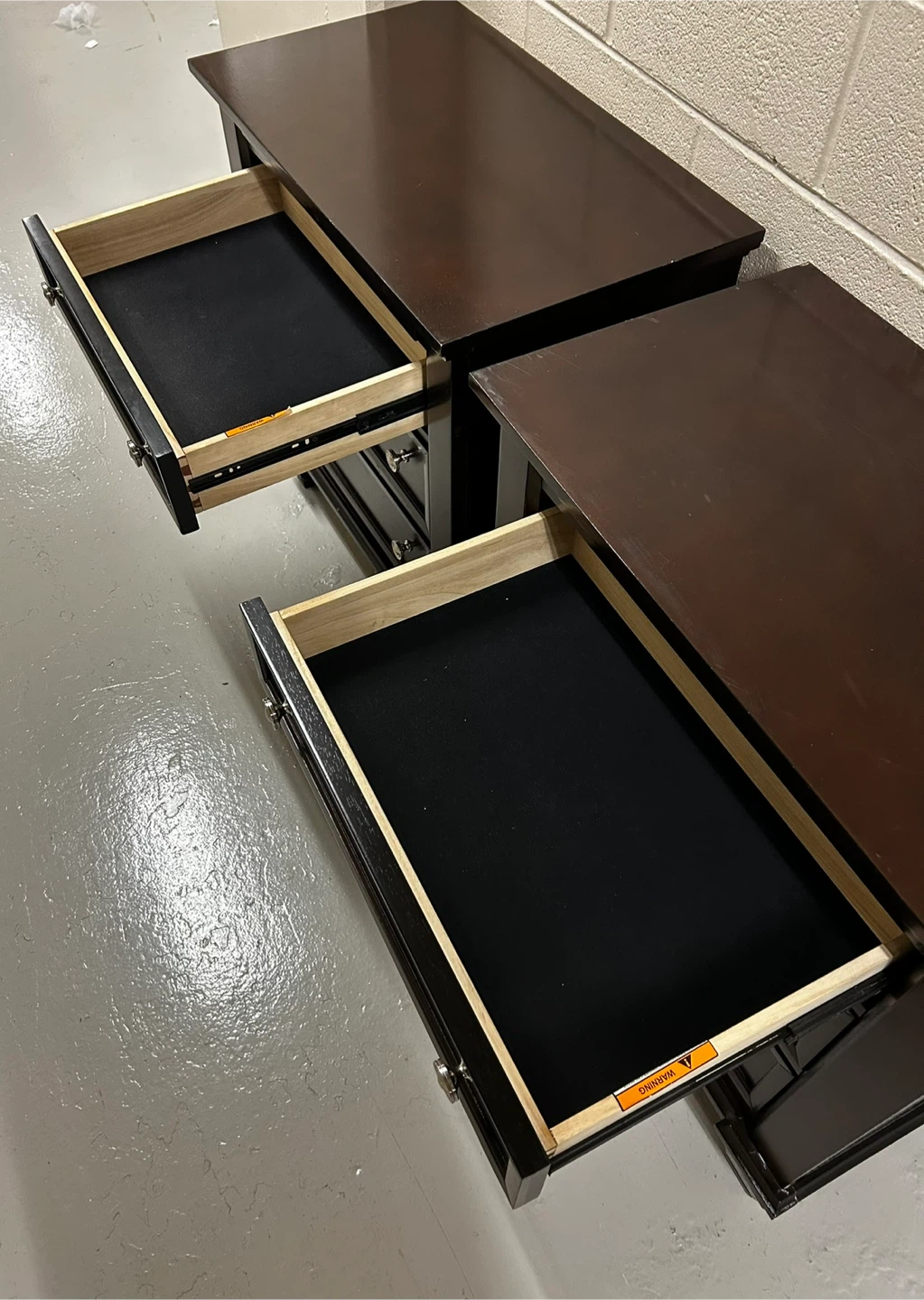 SALE Set of Two Dark Brown Wooden Nightstands - photo 3