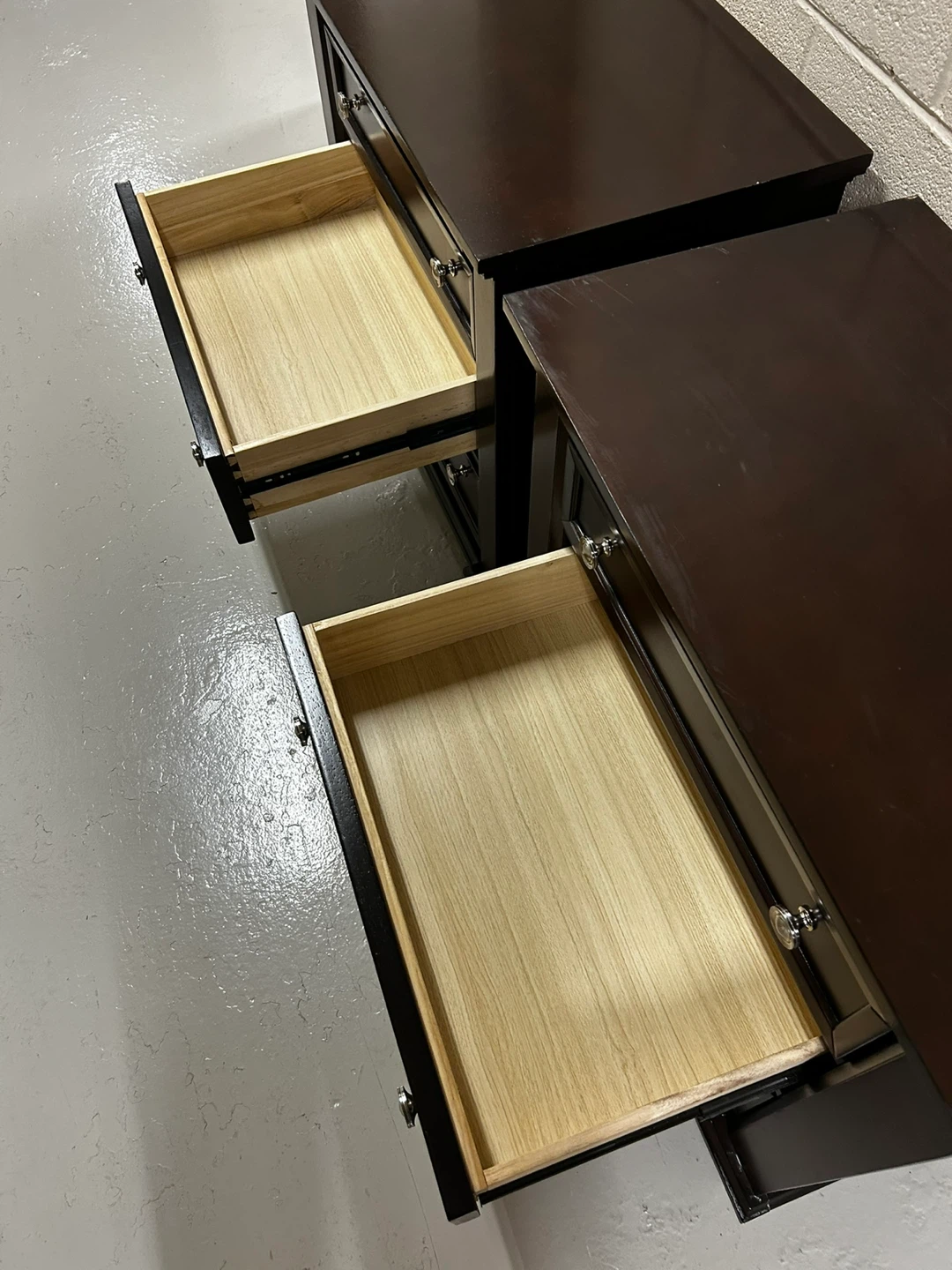 SALE Set of Two Dark Brown Wooden Nightstands - photo 4