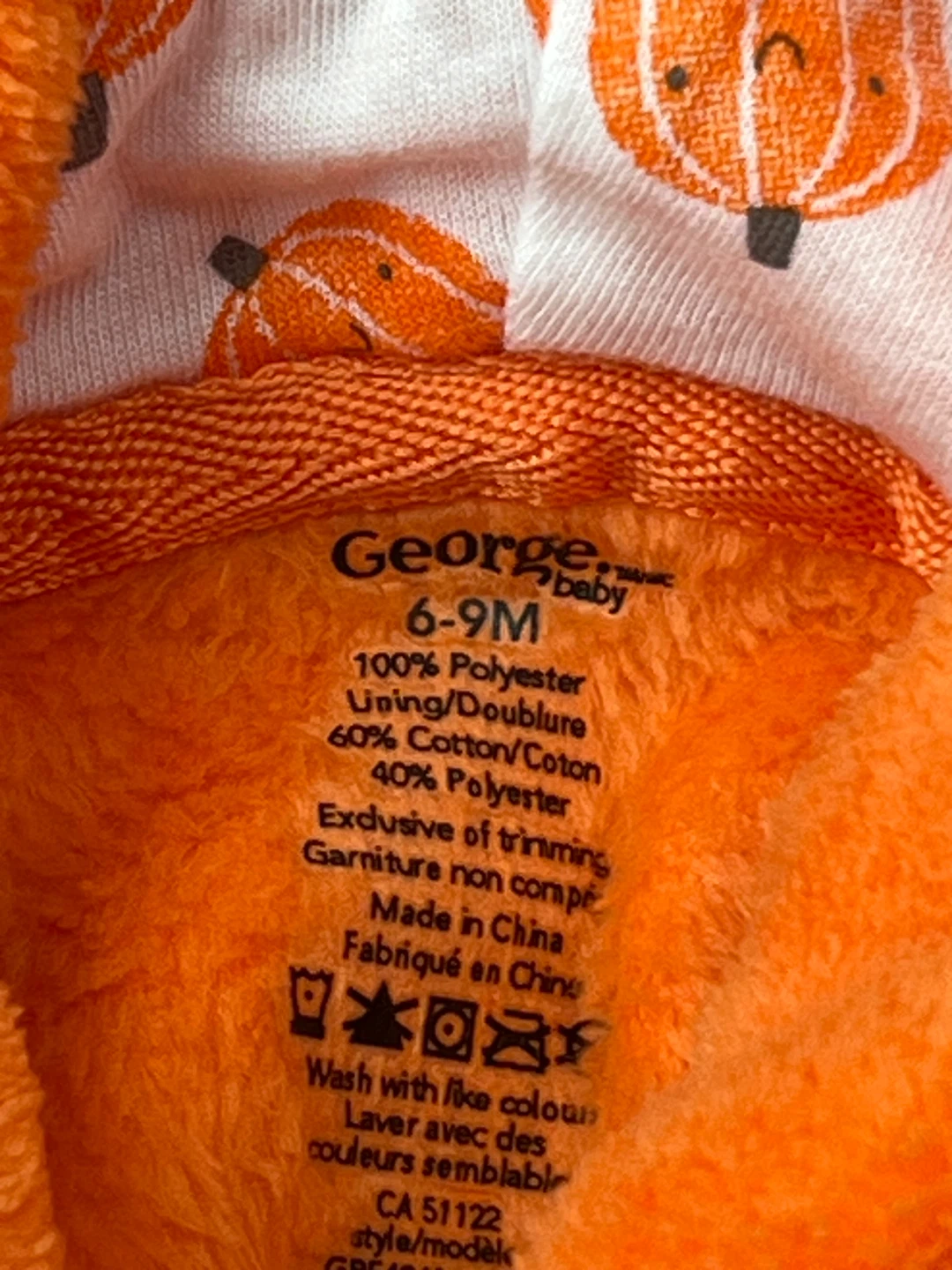 George Baby Pumpkin Pram Suit 6-9M - photo 3