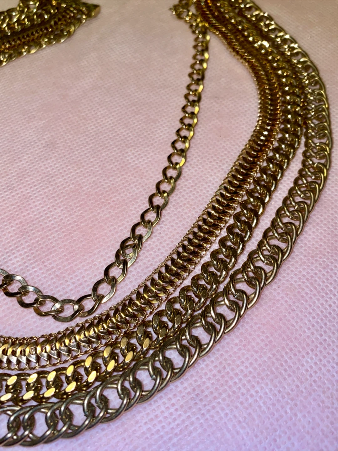 Gold Tone Multi-Layer Chain Necklace - photo 2