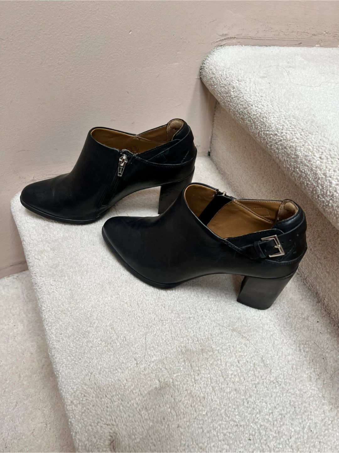 Clarks Black Ankle Boots, size 8