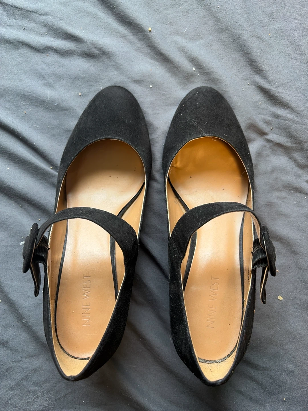Nine West Black Suede Wedge Shoes