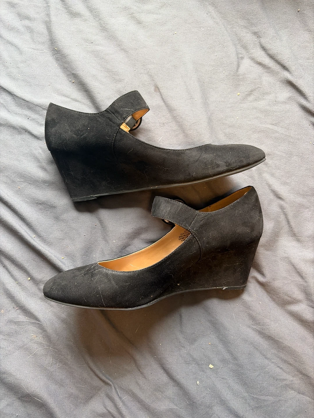 Nine West Black Suede Wedge Shoes - photo 2