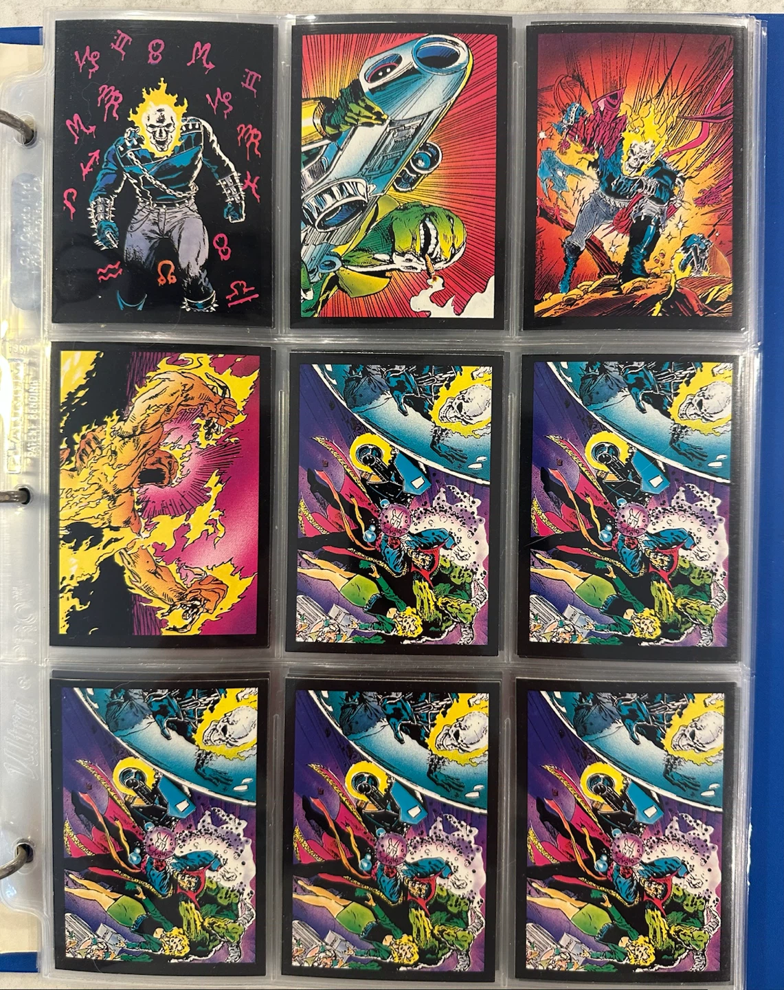 Vintage Marvel Ghost Rider Trading Cards Set