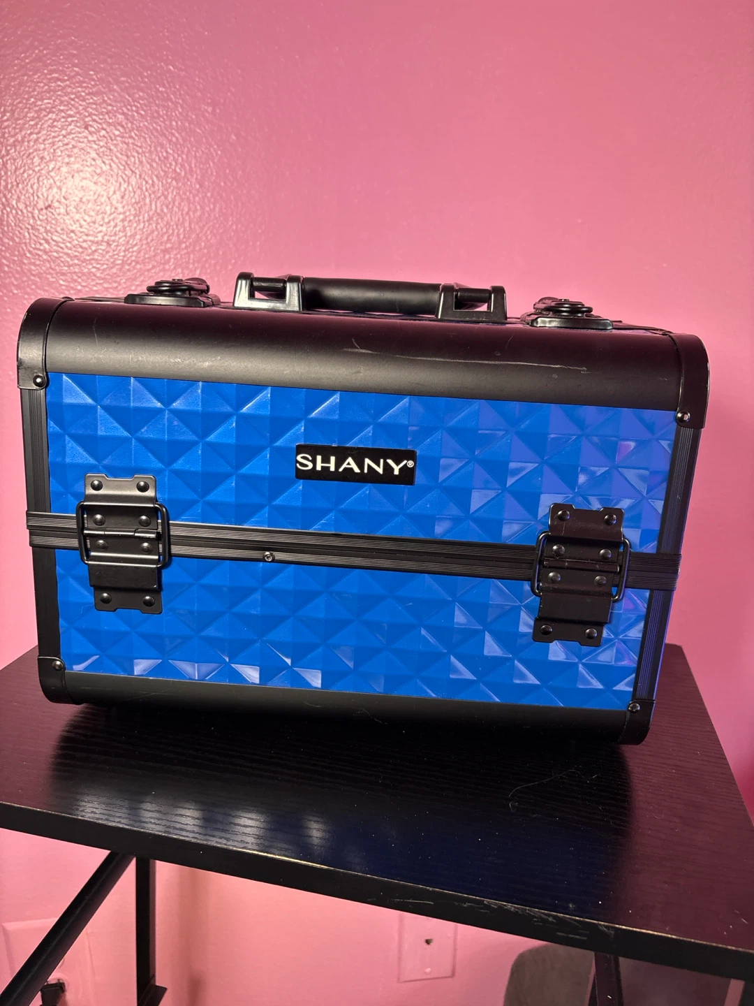 SHANY Blue Cosmetic Train Case