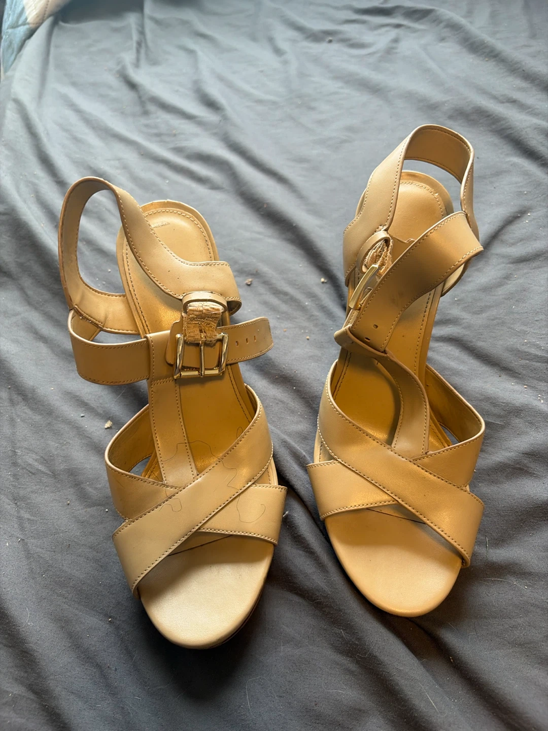 Michael Kors Nude Leather Platform Heels - photo 2
