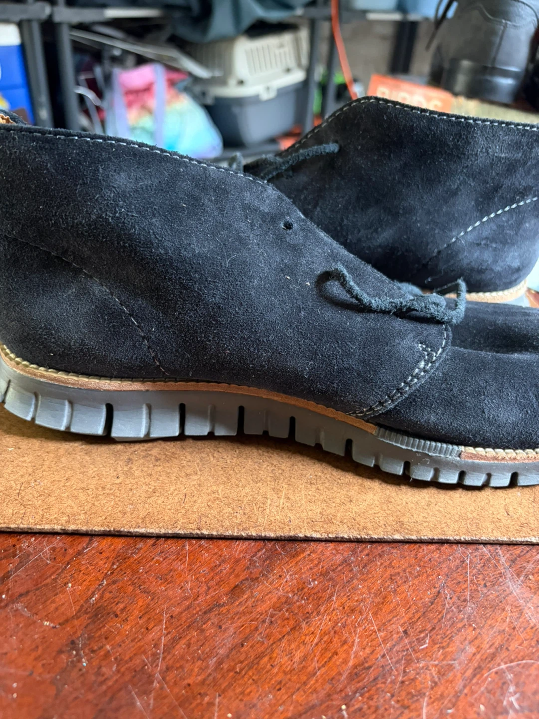 Cole Haan Grand.OS Suede Chukka Boots Black