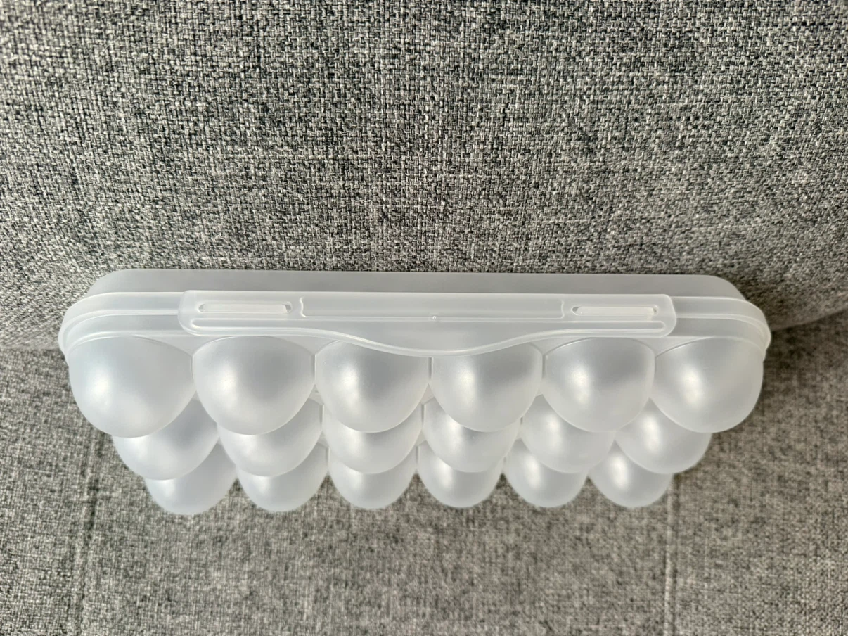Clear Plastic 18-Egg Storage Container - photo 3