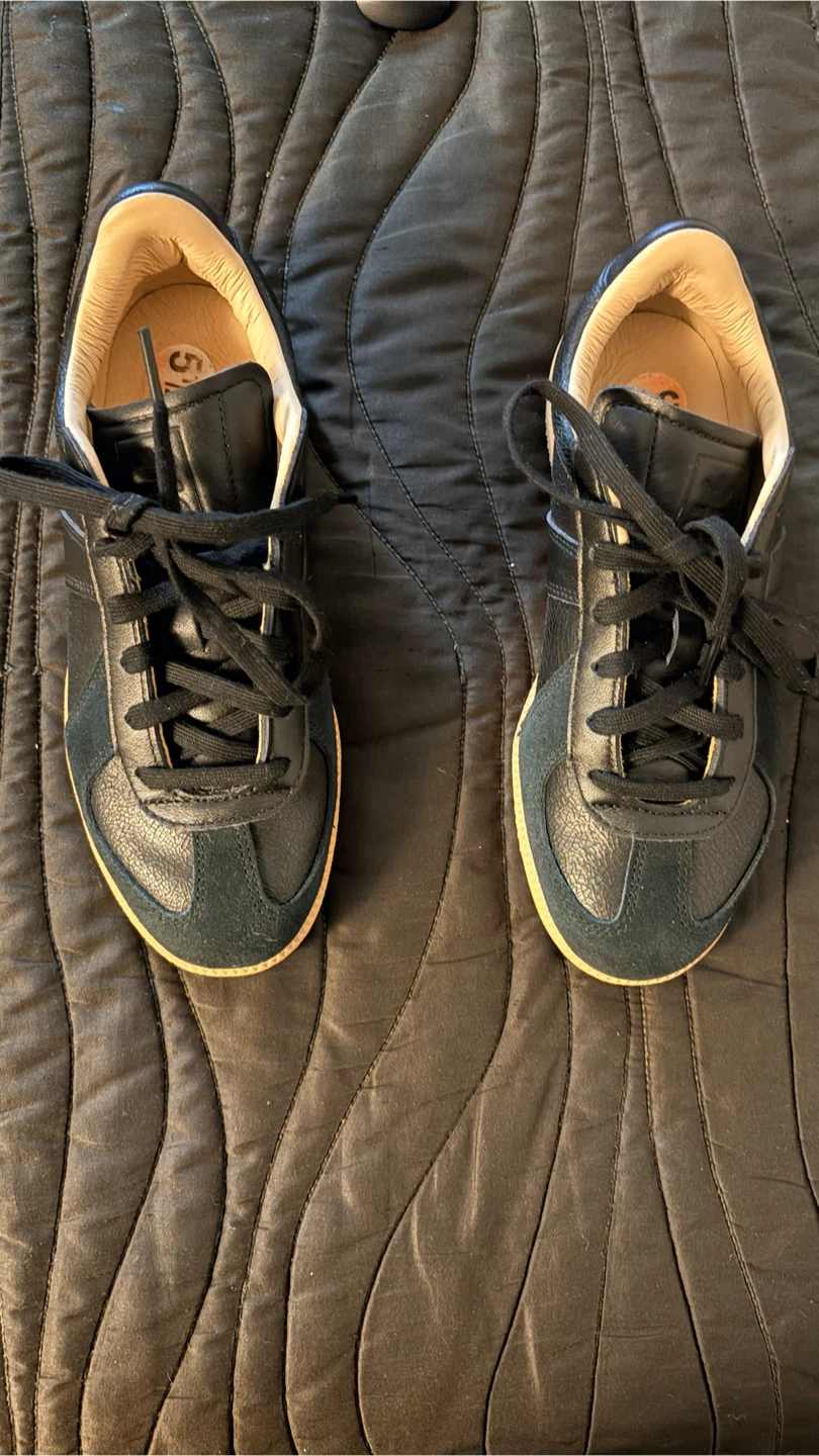 Adidas Black Leather Sneakers Size 5.5