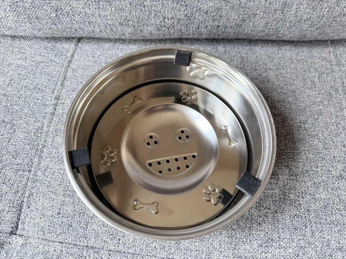 Dog Water Bowl, No-Spill Stainless Steel Pet Bowl