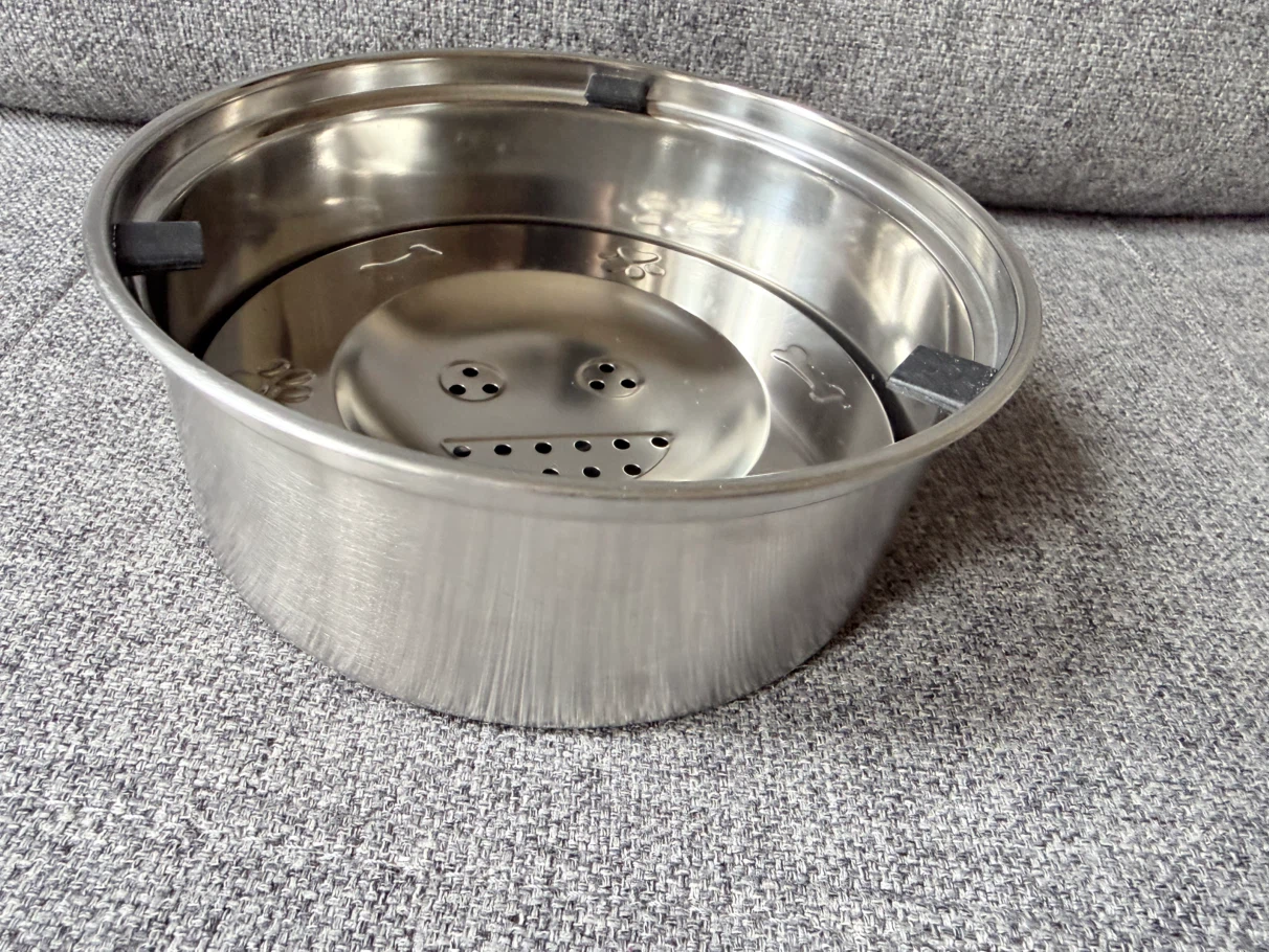 Dog Water Bowl, No-Spill Stainless Steel Pet Bowl - photo 2