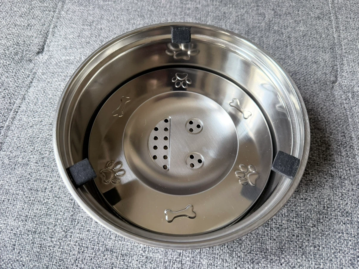 Dog Water Bowl, No-Spill Stainless Steel Pet Bowl - photo 4