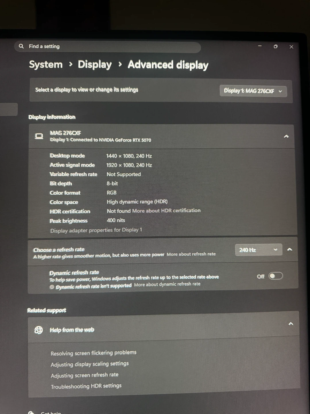 MSI MAG 276CXF Curved Gaming Monitor - photo 2