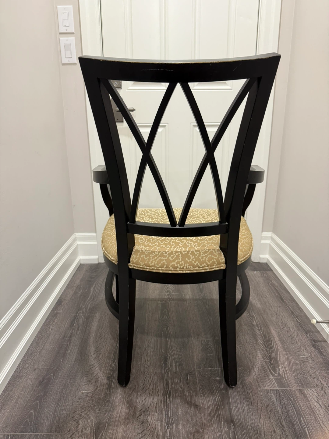 Dark Wooden Accent Arm Chair - photo 3