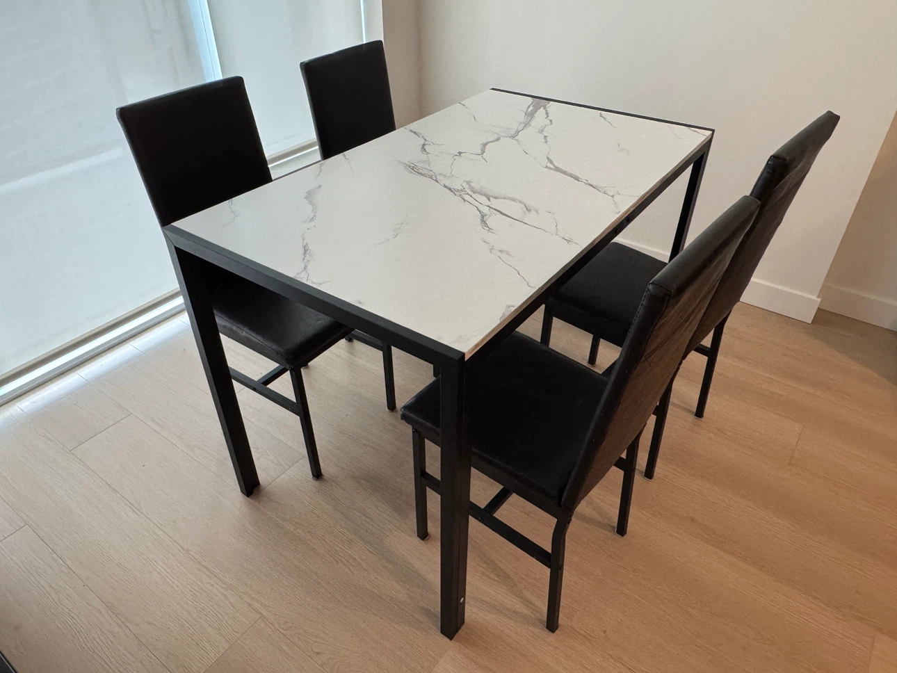 Dining table set with 4 chairs