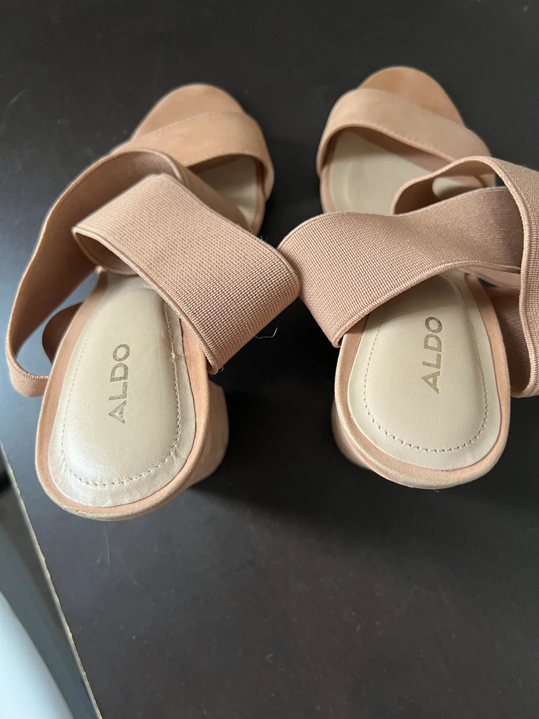 ALDO nude Block Heel Sandals