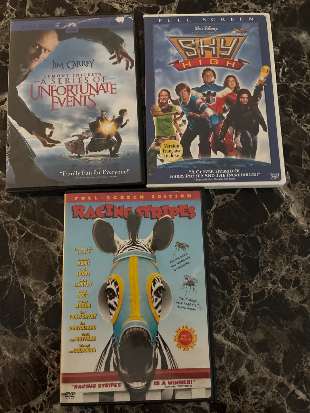 Set of 3 Family DVD Movies