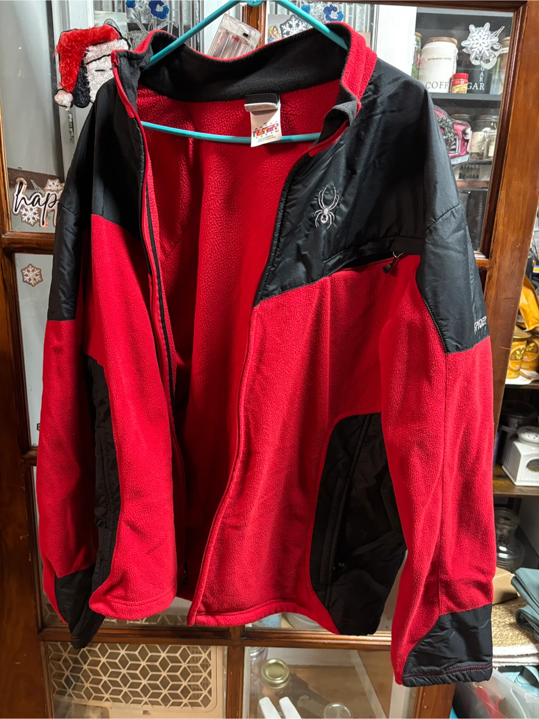 Spyder Red and Black Fleece Jacket