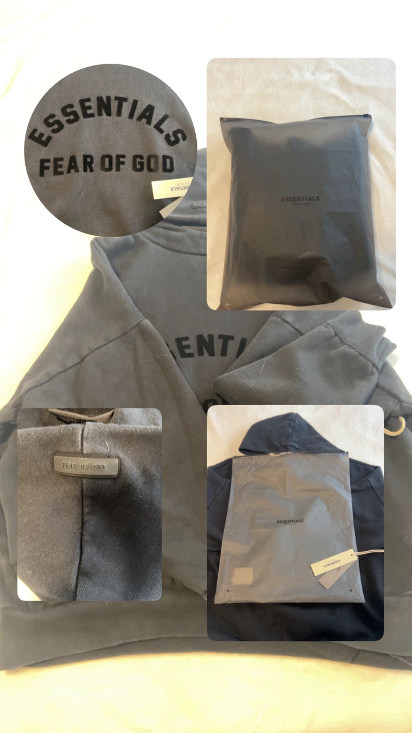 Essentials Jet Black Arch Logo Hoodie - photo 2