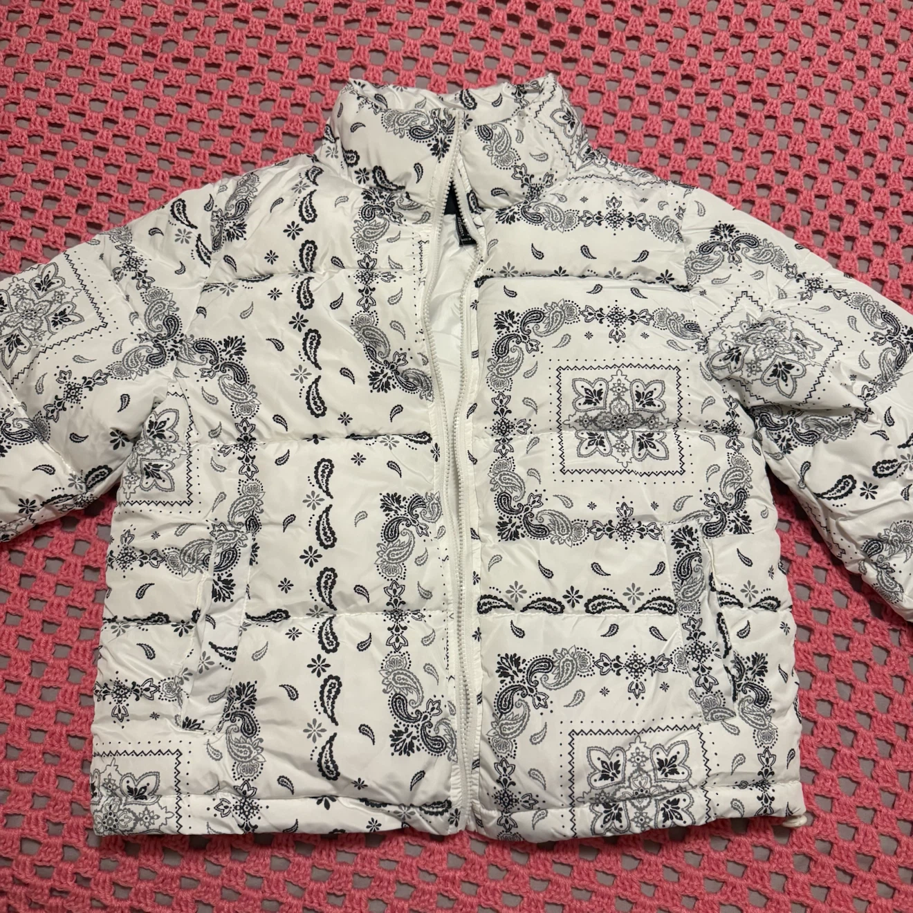 Forever 21 Bandana Print Puffer Jacket