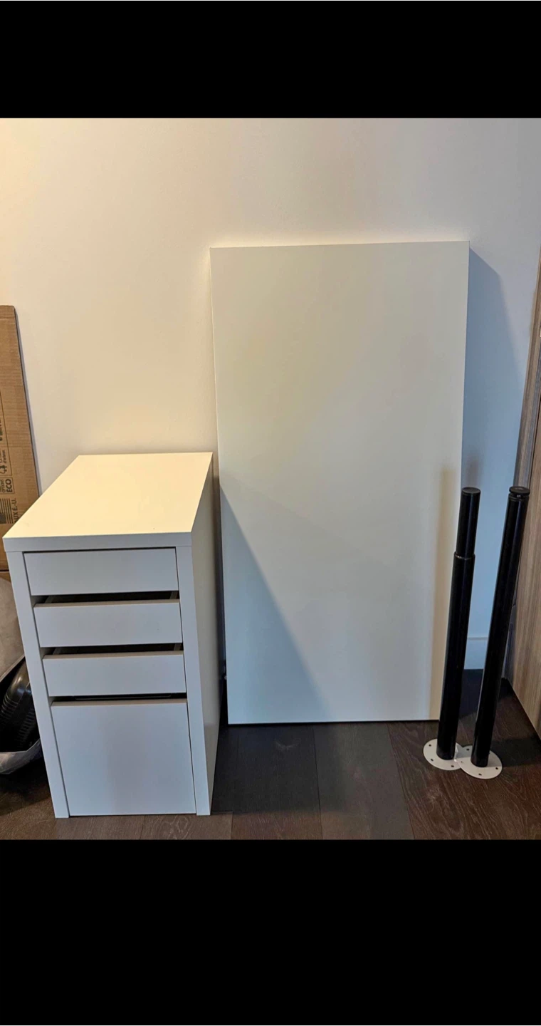 IKEA desk with micke drawers