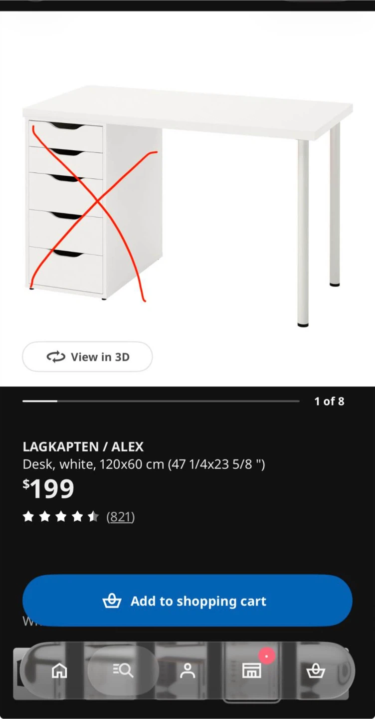 IKEA desk with micke drawers - photo 3