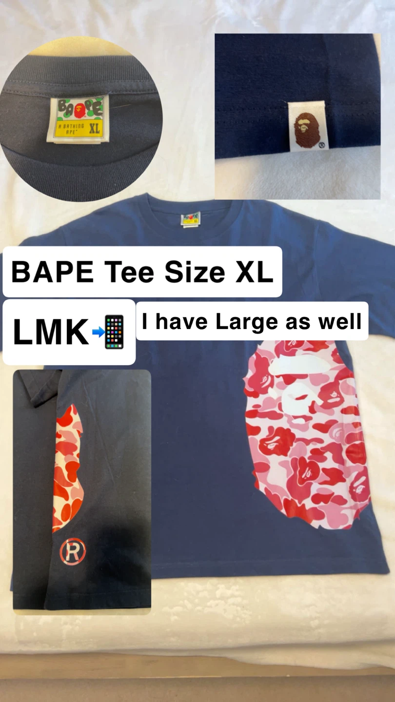 BAPE Tee Navy Blue