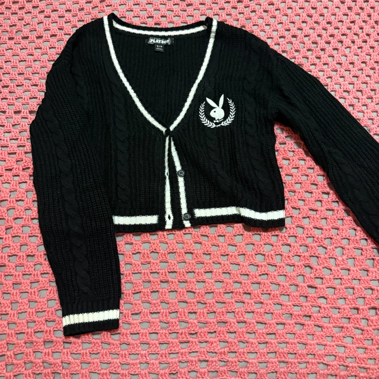 Playboy black knit cardigan - photo 3