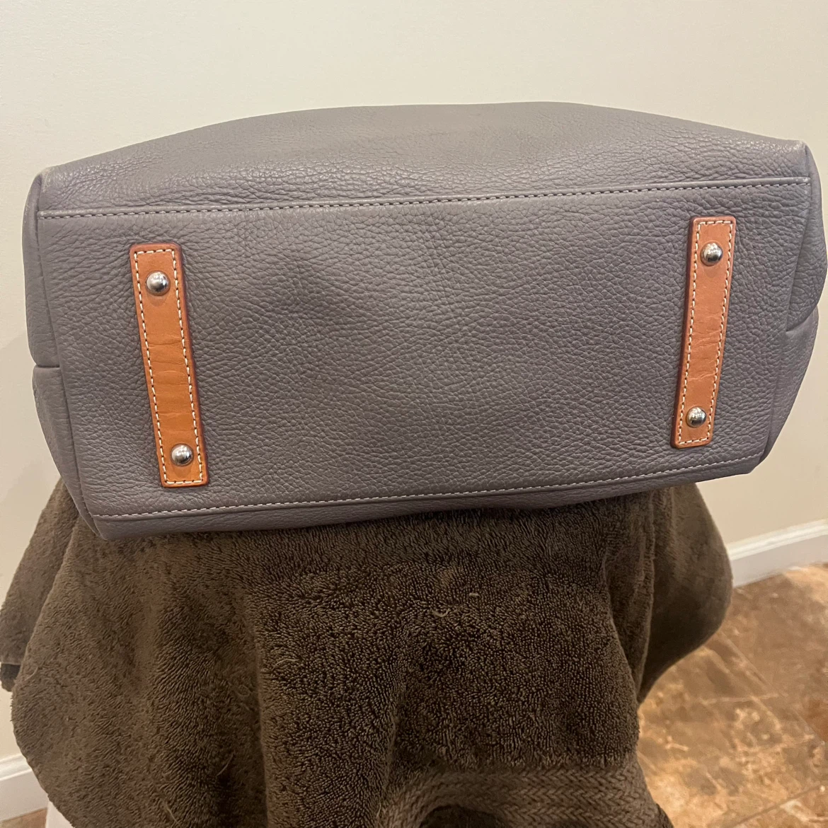Dooney & Bourke Gray Leather Tote Bag - photo 3