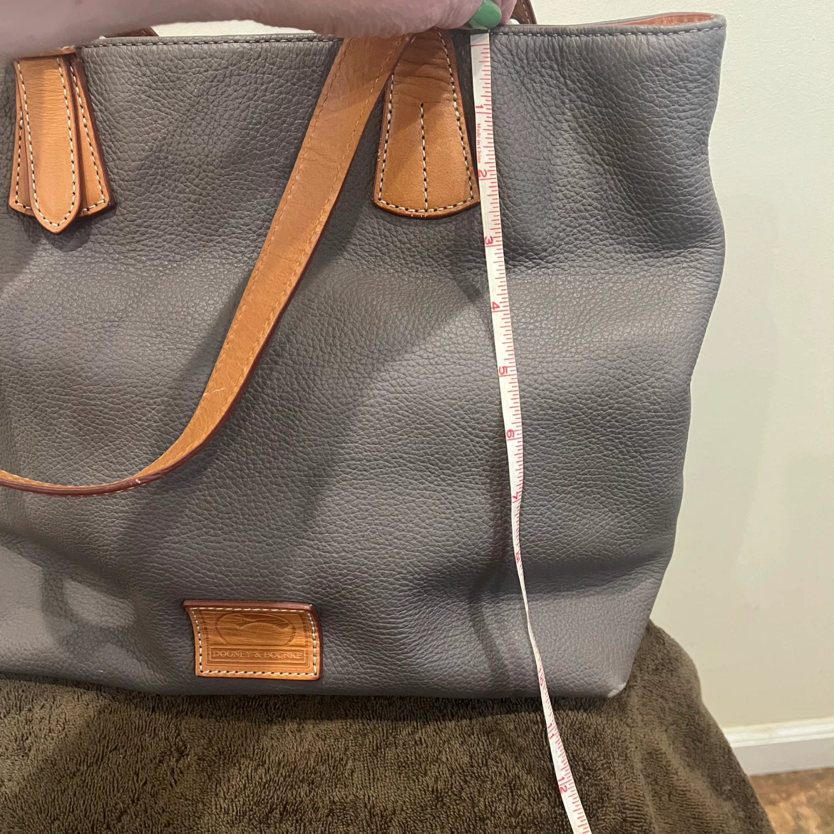 Dooney & Bourke Gray Leather Tote Bag - photo 4