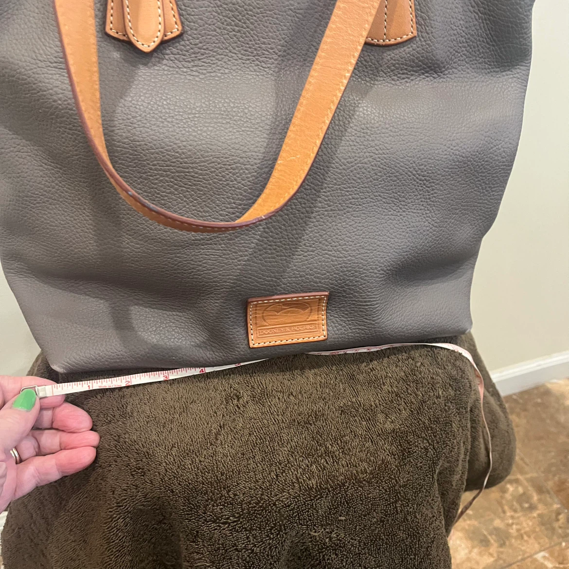 Dooney & Bourke Gray Leather Tote Bag - photo 5