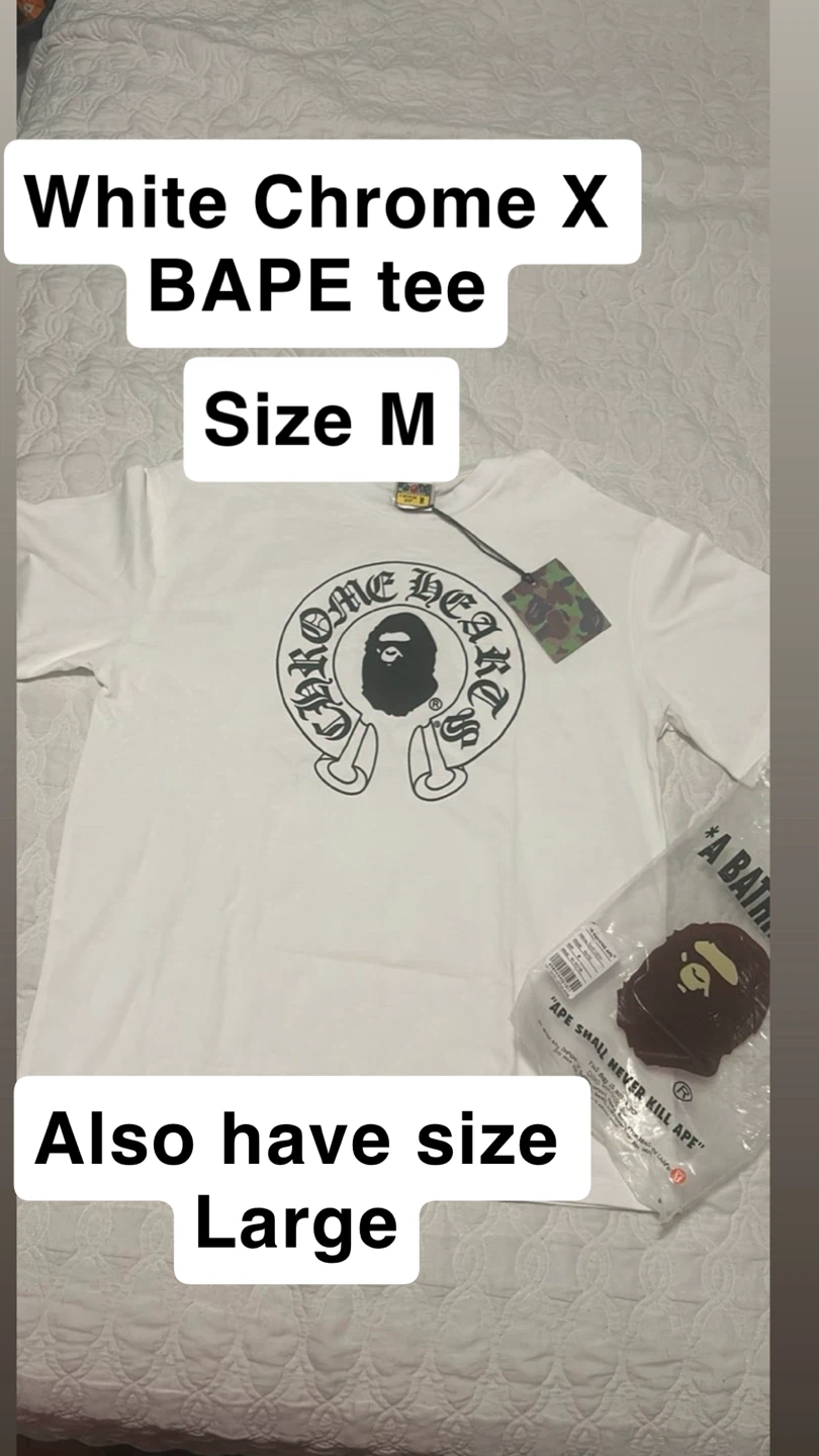 Chrome X BAPE TEE white
