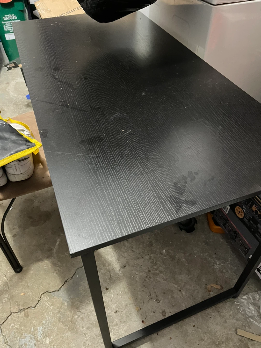 Black writing desk