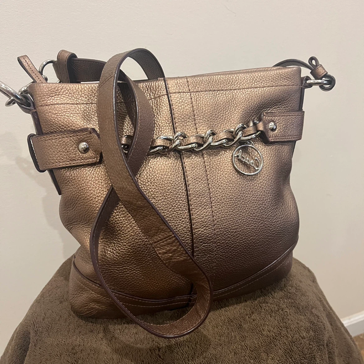 Authentic Coach Metallic Bronze Shoulder Bag