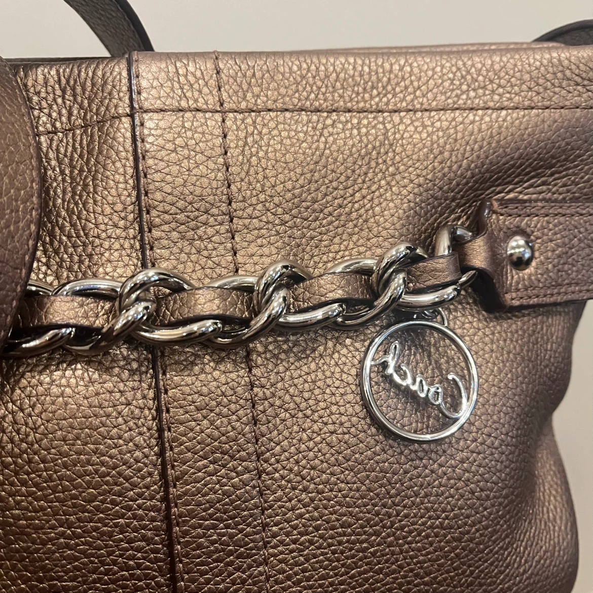 Authentic Coach Metallic Bronze Shoulder Bag - photo 2