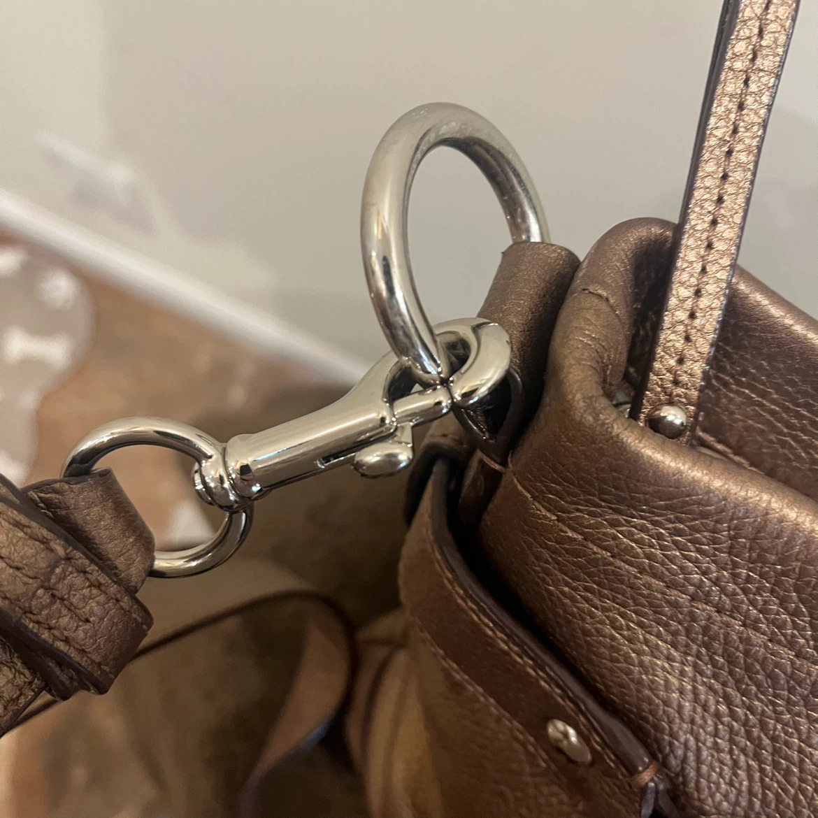 Authentic Coach Metallic Bronze Shoulder Bag - photo 3
