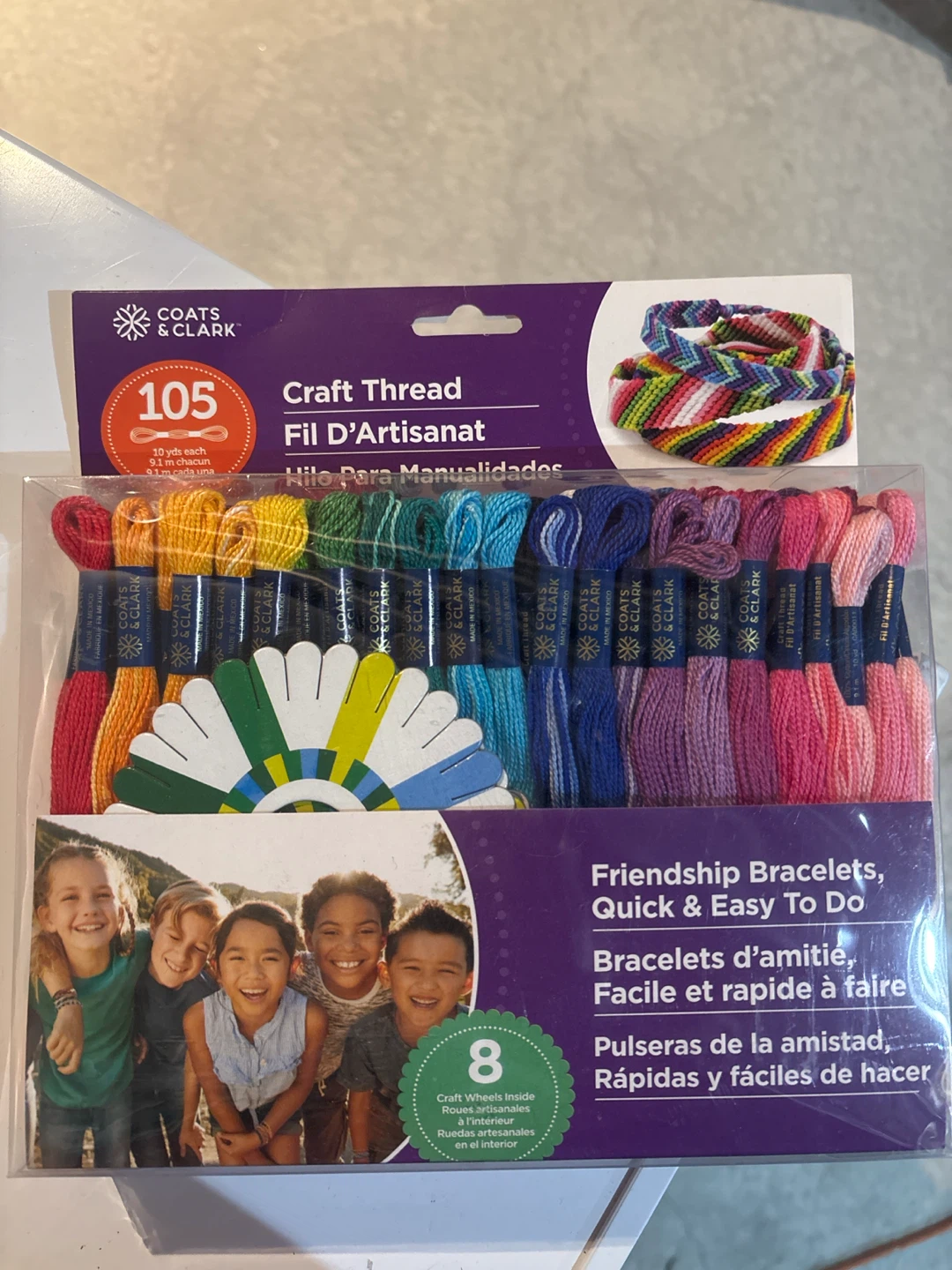 Coats & Clark Craft Thread Friendship Bracelet Kit