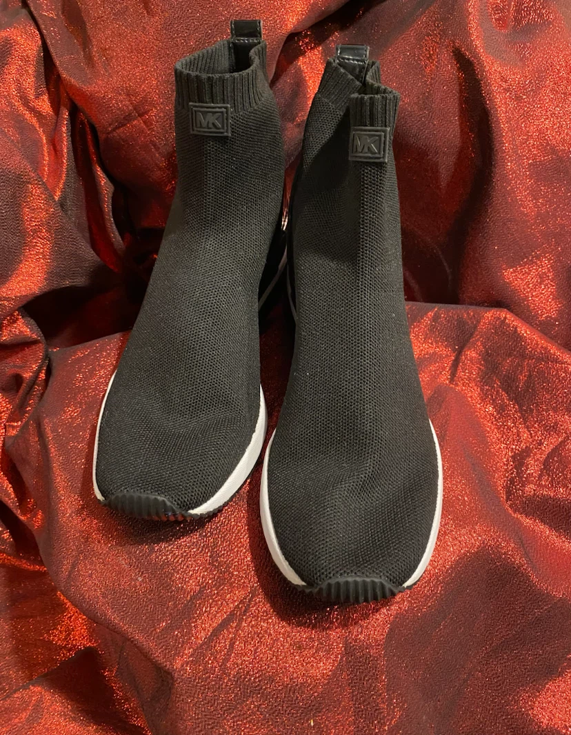 Michael Kors Black Knit Sock Sneakers