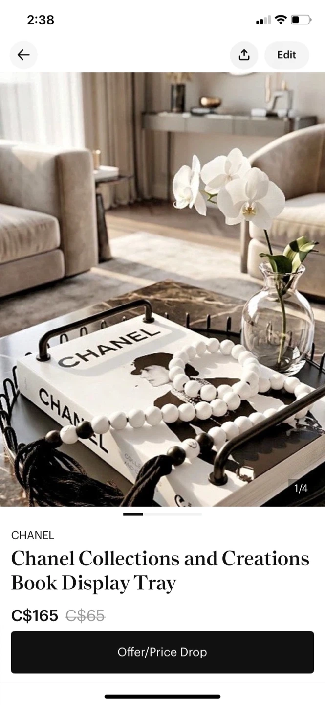 Chanel Collections and Creations Book Display Tray